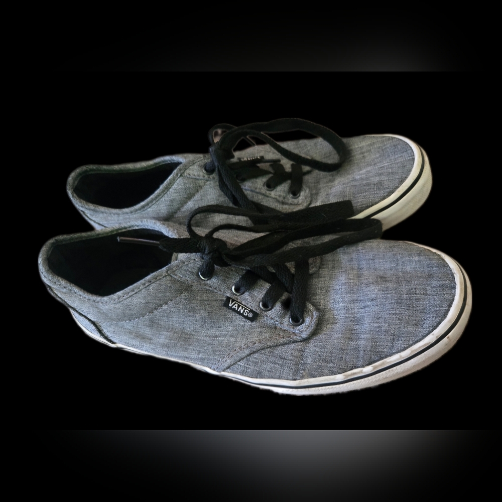 Vans Sneakers Youth Size 6 Gray Canvas‎ Skateboarding Lace Up Low Top